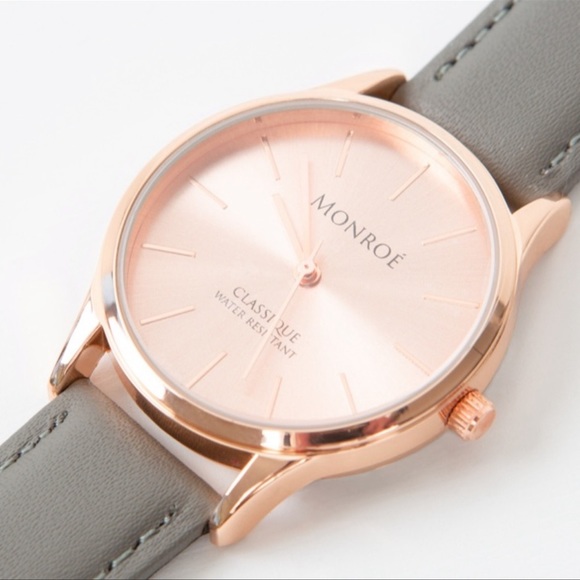 Monroe Women’s Rose Gold Tone Leather Watch - Picture 5 of 10